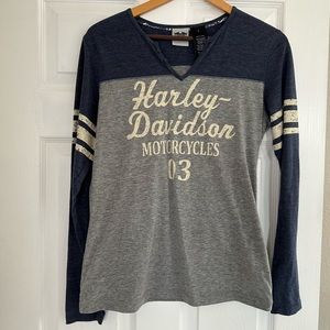Harley 3/4 sleeve jersey size L